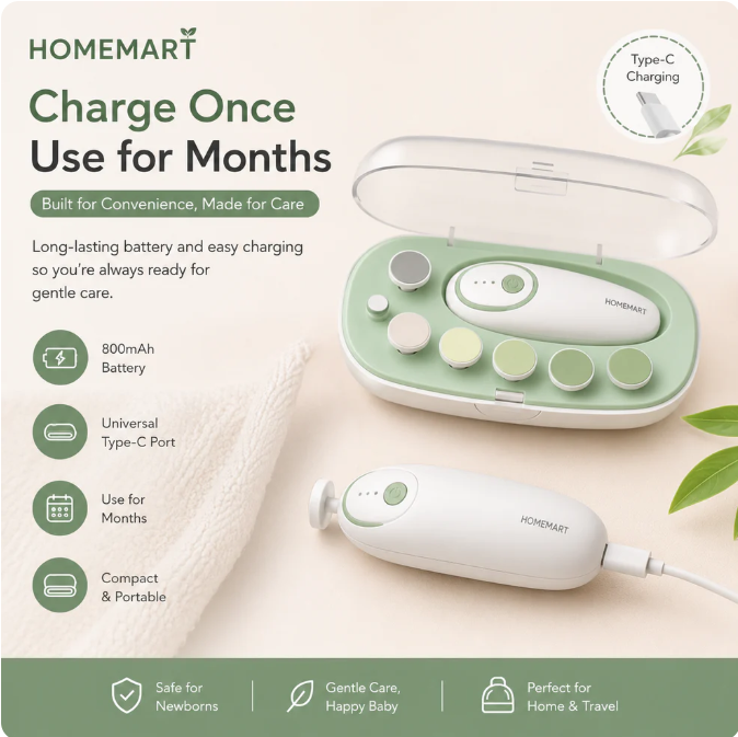 Electric Rechargeable Gentle Baby Nail Trimmer